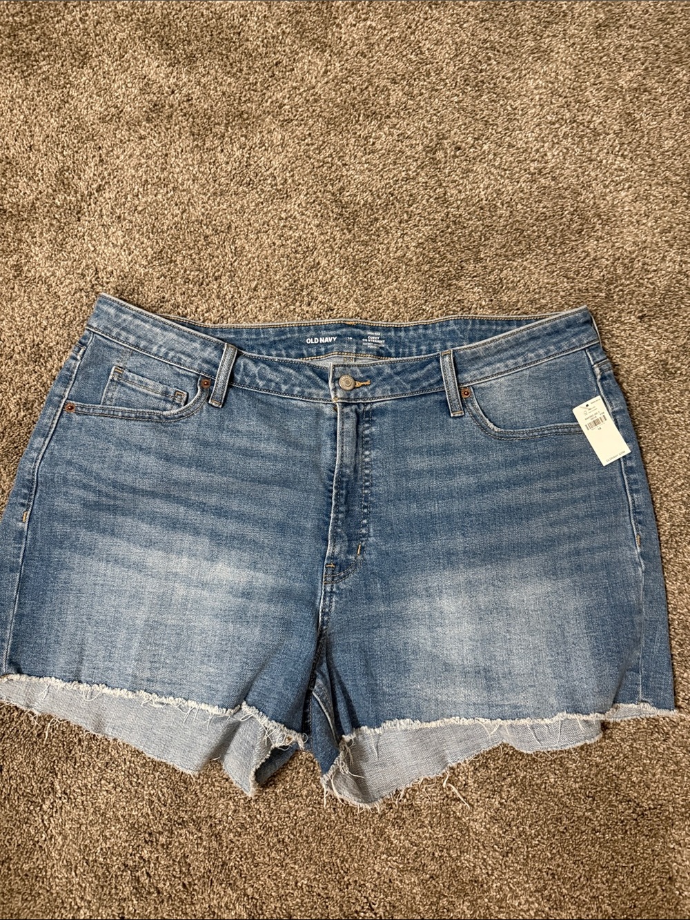Old Navy Medium Blue Denim Raw-Hem Cutoff Shorts
